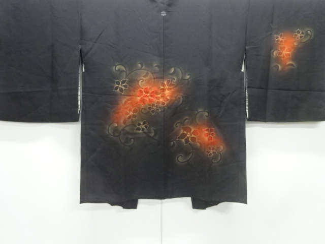 花唐草模様一ツ紋絵羽織